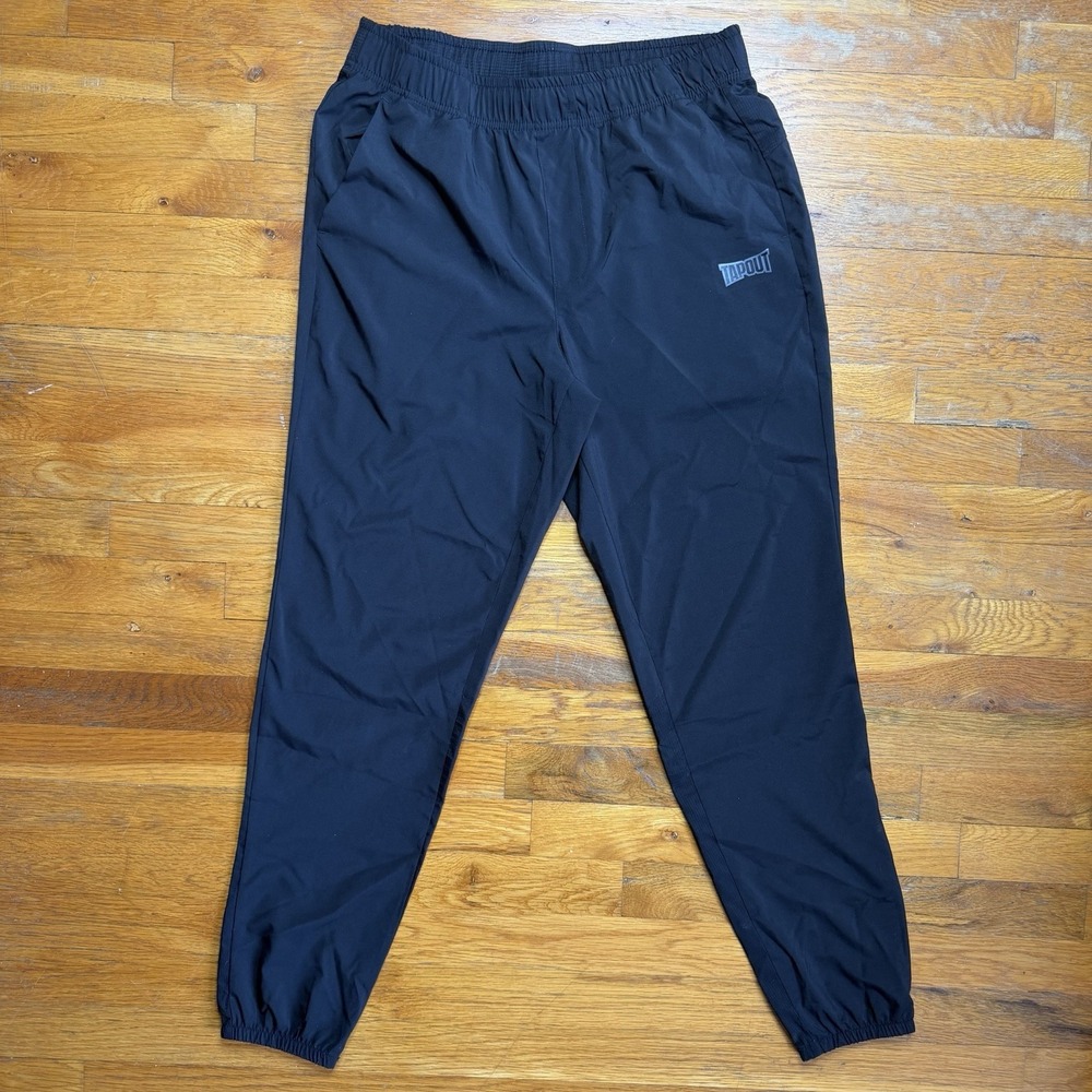 Tapout Pants Men Medium Black Lightweight Drawstring WWE MMA Y2K Joggers Ripstop